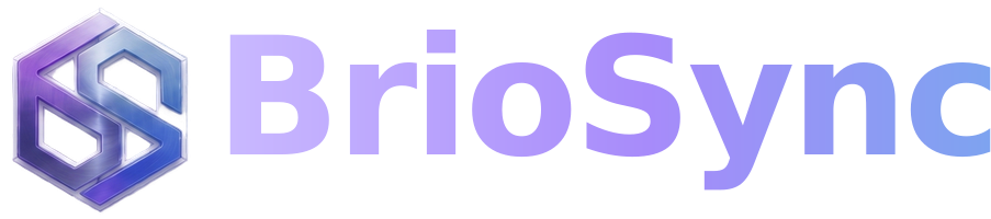 BrioSync logo — for dark backgrounds
